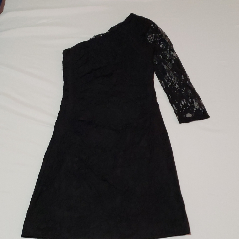 Express black 1 shoulder mini dress